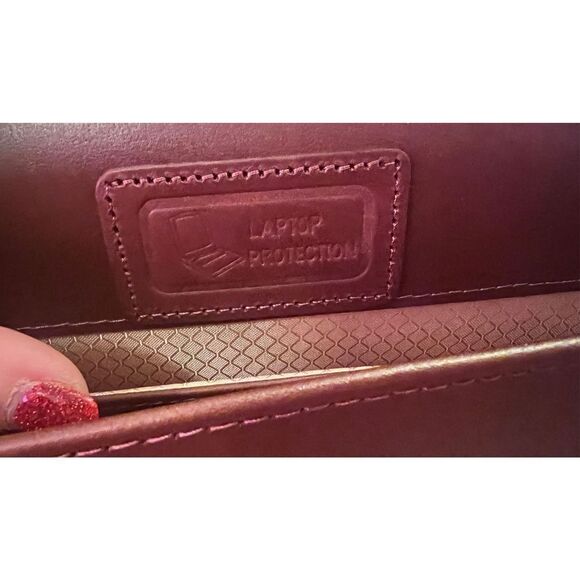 NWT Siamod Signorini Leather Double Compartment Laptop Case - Picture 10 of 12